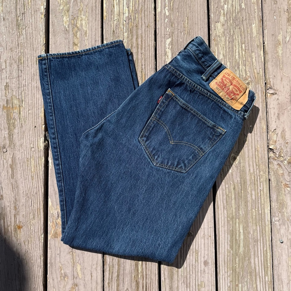 Levi's Blue Straight-Leg Jeans Classic Denim 501